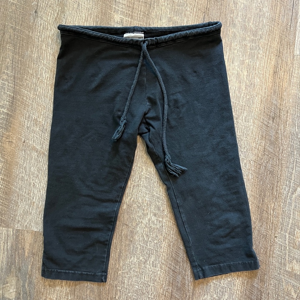 Hard Tail Black Drawstring Capris - image 1